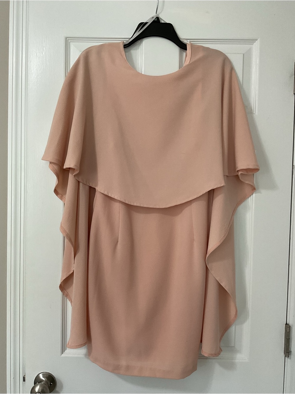 Lulu's Peach Cape Sleeve Mini Dress